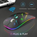 موس بی سیم سایلنت RGB مدل U19 برند Uiosmuph - Image 2