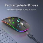 موس بی سیم سایلنت RGB مدل U19 برند Uiosmuph - Image 3