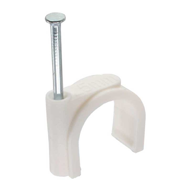 Cable-Clips-20-mm2 بست کابل برق مدل 44022 سایز 20 میلیمتر گرد سفید بسته 50 عددی برند InLine - Image 1