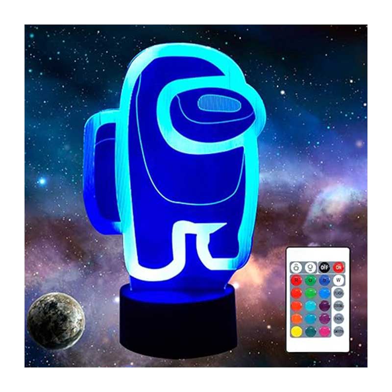 TIANXIAWUDI-Among-Us-3D-Illusion-Table-Lamp چراغ رومیزی سه بعدی 16 رنگ برند DAXIAO مدل Among Us - Image 1