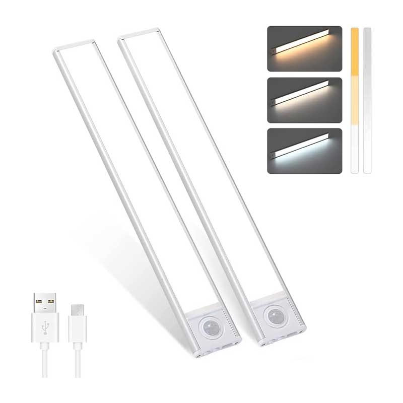 Under-Cabinet-Lights,-LED-Motion-Sensor-Cabinet-Light چراغ زیر کابینتی LED با سنسور حرکتی بسته دو عددی مدل c-02 برند CVNHMG - Image 1