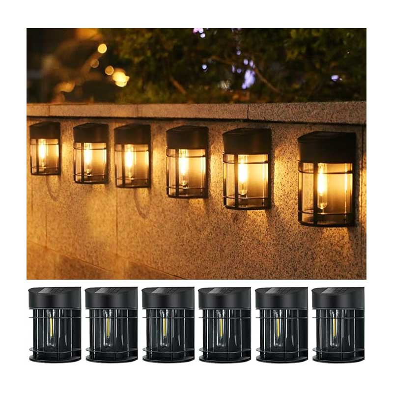 ipify-Solar-Wall-Light-Outdoor-Pack-of-6-Solar-Lights-for چراغ دیواری خورشیدی بسته 6 تایی مدل 55A برند nipify - Image 1