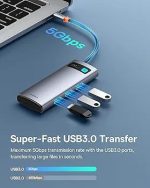 هاب 7 پورت USB-C باسئوس - Image 3