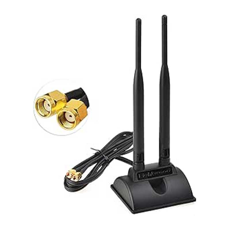 Eightwood-External-Wifi-Antenna2 آنتن وای فای دوگانه با رابط نر RP-SMA برند Eightwood - Image 1
