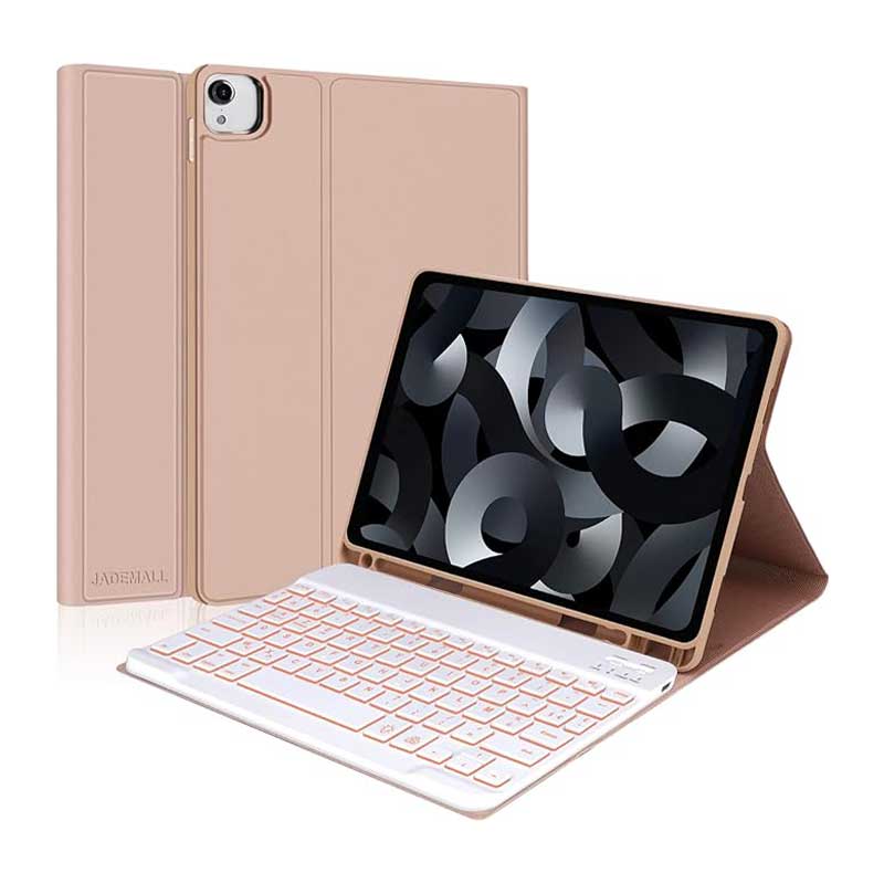 Keyboard-Case-for-iPad-Air-5-Generation4 کاور و کیبورد ipad سایز 10.9 اینچ برند JADEMALL - Image 1