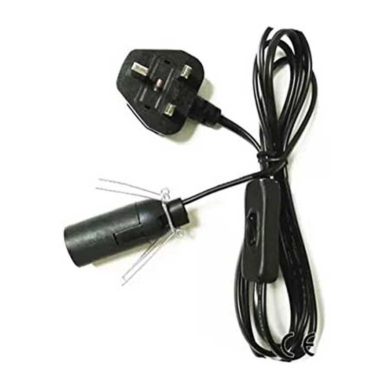 Electric-Salt-Lamp-Light-Cord2 سرپیچ کلیددار چراغ سنگ نمک برند Generic - Image 1