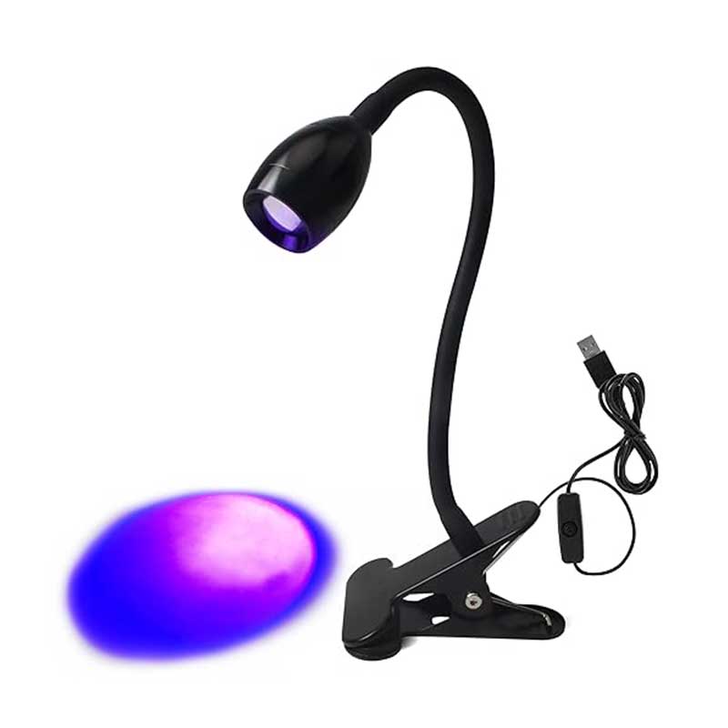 Upgrade-Adjustable-Focus-3W-UV-Light-Clip-lamp5 لامپ فلورسنت مخصوص ناخن برند Bai Bai Yi - Image 1
