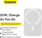 پاوربانک بیسوس مدل Magnetic Mini 2022  baseus PPCXM06 ظرفیت 6000 میلی آمپر ساعت - Image 6