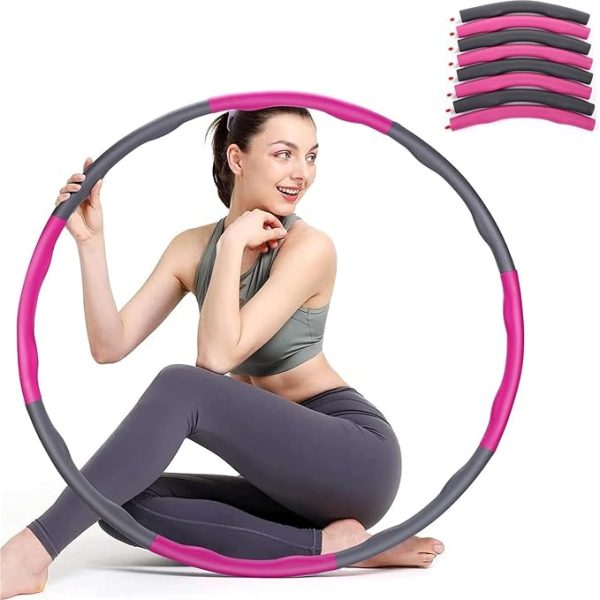 حلقه ورزشی alleisure روکش تمام فوم   صورتی و خاکستری