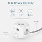 چتد راهی برق 4 طرفه LENCENT 1 Type-C و  3 USB-A - Image 4