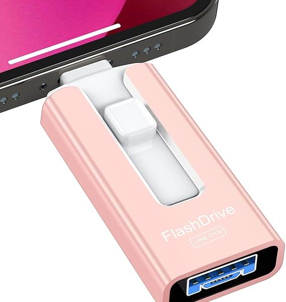 فلش مموری Keqiaai ظرفیت 512 گیگابایت برای iPhone Android, PC External Storage