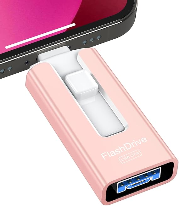 61jpxuz0f0L._AC_SX569_.jpg فلش مموری Keqiaai ظرفیت 512 گیگابایت برای iPhone Android, PC External Storage - Image 1