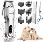 ماشین اصلاح حیوانات مدل  kitsky 8004 همراه با 6 شانه ماشین اصلاح و قیچی و شانه مخصوص
