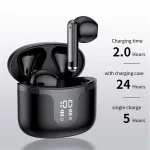 ایرپاد  S47 TWS ایرپاد بی سیم بلوتوث 5.3 با قاب شارژ نمایشگر دیجیتال - مشکی - Image 3