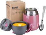 ظرف غذای 0.5 لیتری maxso SH860-5A7A برای نگهداری غذاهای داغ همراه با قاشق