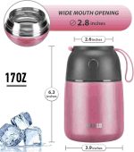 ظرف غذای 0.5 لیتری maxso SH860-5A7A برای نگهداری غذاهای داغ همراه با قاشق - Image 3
