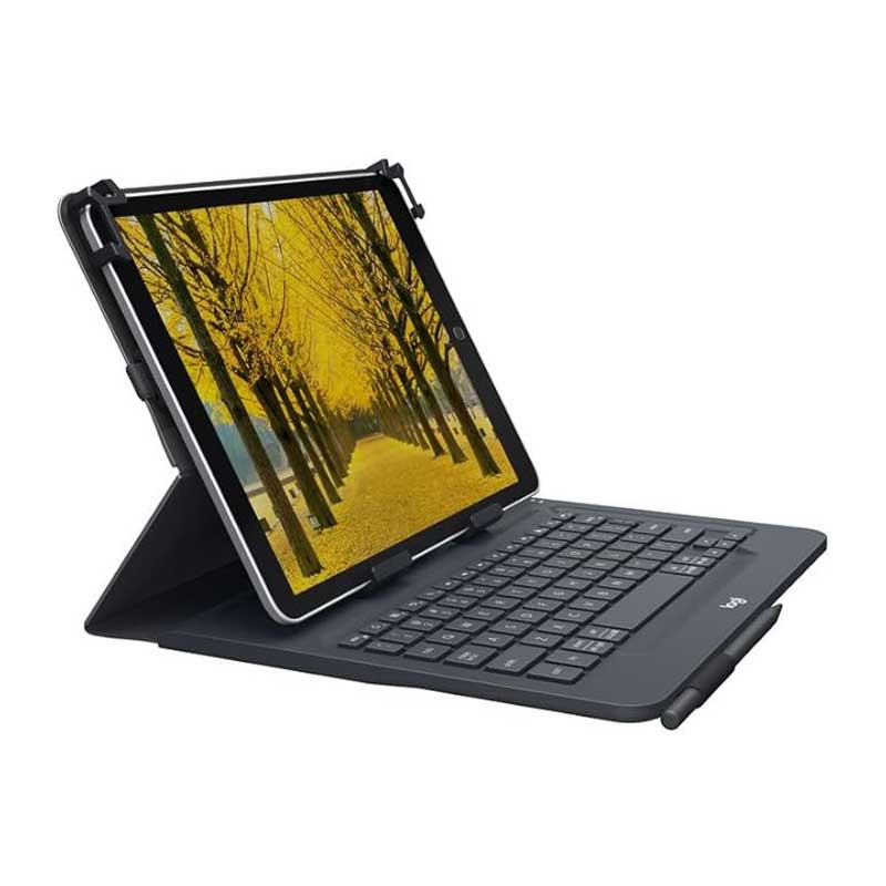 Logitech-Universal-Folio-with-Integrated-Bluetooth-6 کیف و کیبورد بلوتوثی سازگار با تبلت ۹ تا ۱۰ اینچی مدل y-r0063 برند Logitech - Image 1