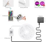 ریسه ال ای دی  KSIPZE برای اتاق خواب چراغ های نواری LED 32.8 فوت , تغییر رنگ RGB - Image 6