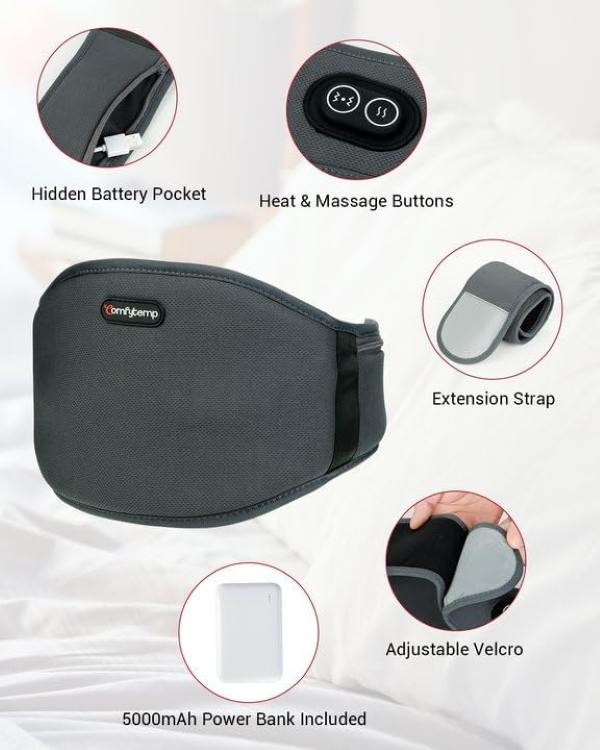 2-126.jpg کمربند ماساژور گرمایشی شارژی Comfytemp مدل K9214 همراه با پاوربانک - تصویر 1