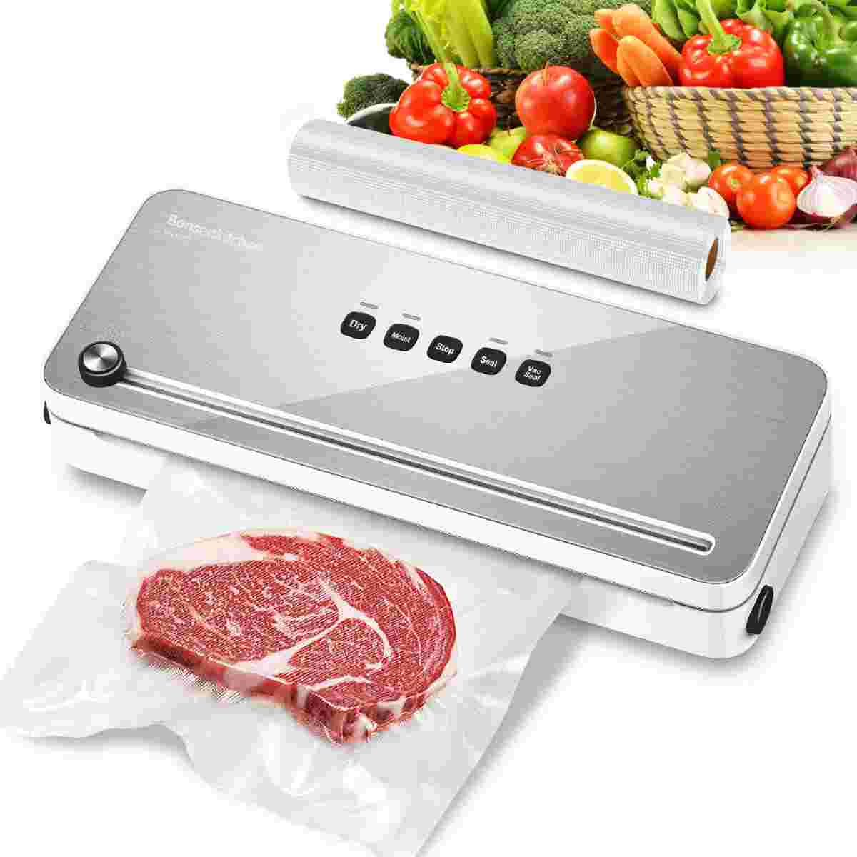 88.jpg دستگاه بسته بندی و وکیوم مواد غذایی Bonsenkitchen مدل VS3802 - Image 1