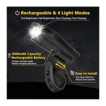 مجموعه چراغ عقب و جلوی دوچرخه شارژی مدل HJ-040 برند Defurhome - Image 2