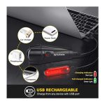مجموعه چراغ عقب و جلوی دوچرخه شارژی مدل HJ-040 برند Defurhome - Image 6