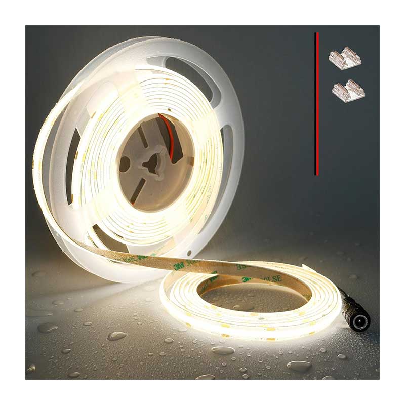 12V-COB-LED-Strip-Light-7 ریسه نواری 5 متری 4000 لومن مدل COBW1-480 برند TOPAI - Image 1
