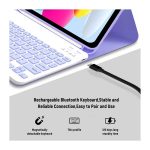 قاب کیبورد بلوتوثی 9.7/10.1 اینچی برند BlinkCat (بنفش) - Image 3