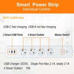 چندراهی برق هوشمند ANTELA با ۴ پریز + ۳ USB - Image 3