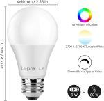 لامپ‌های هوشمند وای‌فای، چراغ‌های LED با قابلیت تغییر رنگ برند lepro  بسته ۴ عددی - Image 3