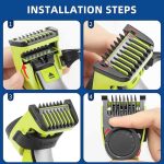 شانه محافظ برای Philips One Blade، شانه دقیق 14 در 1 قابل تنظیم با محافظ بدن، محافظ پوست، ضمائم برای اصلاح، نظافت، با 14 تنظیم طول - تصویر 6