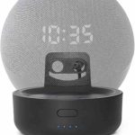 پایه باتری GGMM D4 Echo Dot برای Echo Dot نسل چهارم (با Dot 5 یا بزرگتر Echo 4 سازگار نیست، شامل بلندگو نمی‌شود)، پایه بی‌سیم Alexa Echo Dot 4، تا 7 ساعت پخش، مشکی