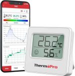 دماسنج داخلی دیجیتال ThermoPro TP357 260FT، دماسنج بلوتوث رطوبت سنج با اپلیکیشن هوشمند، دماسنج اتاقی رطوبت سنج - Image 3
