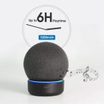 پایه باتری GGMM D4 Echo Dot برای Echo Dot نسل چهارم (با Dot 5 یا بزرگتر Echo 4 سازگار نیست، شامل بلندگو نمی‌شود)، پایه بی‌سیم Alexa Echo Dot 4، تا 7 ساعت پخش، مشکی - Image 6