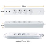 چندراهی برق هوشمند ANTELA با ۴ پریز + ۳ USB - Image 9