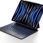 کیس کیبورد CACOE با تاچ‌پد سازگار با آیپد ایر ۱۳ اینچی M3 / M2 (2025/2024) / آیپد پرو ۱۲.۹ اینچی کیبورد بی‌سیم جداشدنی، مشکی