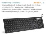 کیبورد بلوتوث بی‌سیم، Jelly Comb KS37B - Image 3