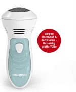 سنگ پا برقی VITALmaxx با عملکرد مکش بدون تیغه [سفید/فیروزه‌ای] - Image 2