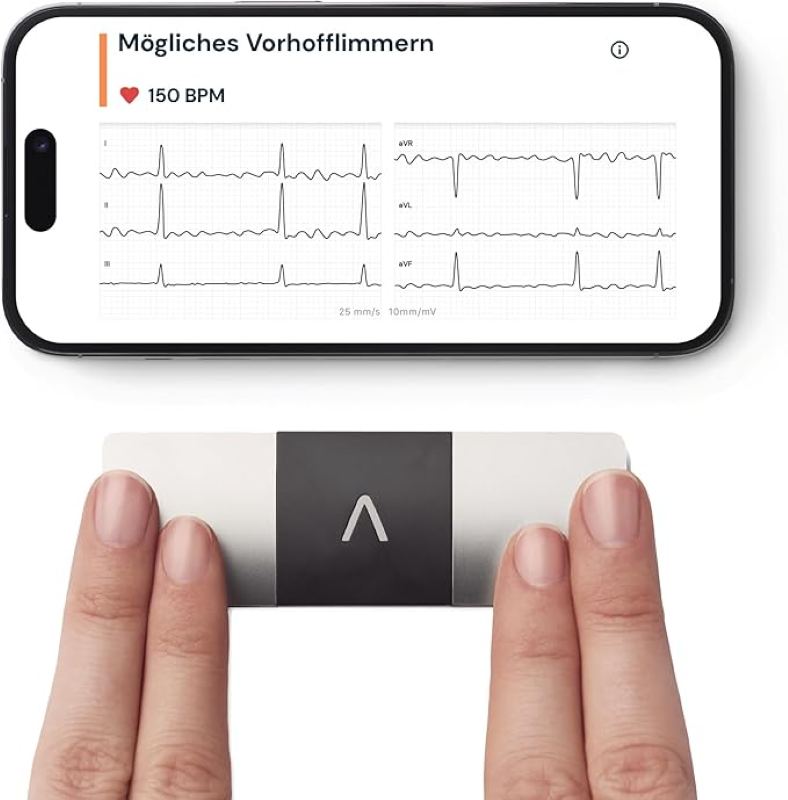 71bZXLHQIUL._AC_SX679_-1.jpg دستگاه نوار قلب AliveCor شخصی دارای ۶ لید و مورد تایید CE برای iOS - Image 1