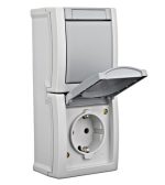 کلید و پریز ترکیبی دوطرفه عمودی VISIO IP54