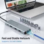 هاب USB C ده کاره با خروجی HDMI 4K مدل HB043 - Image 11
