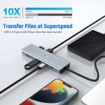 هاب USB C ده کاره با خروجی HDMI 4K مدل HB043 - Image 10