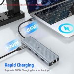 هاب USB C ده کاره با خروجی HDMI 4K مدل HB043 - Image 9