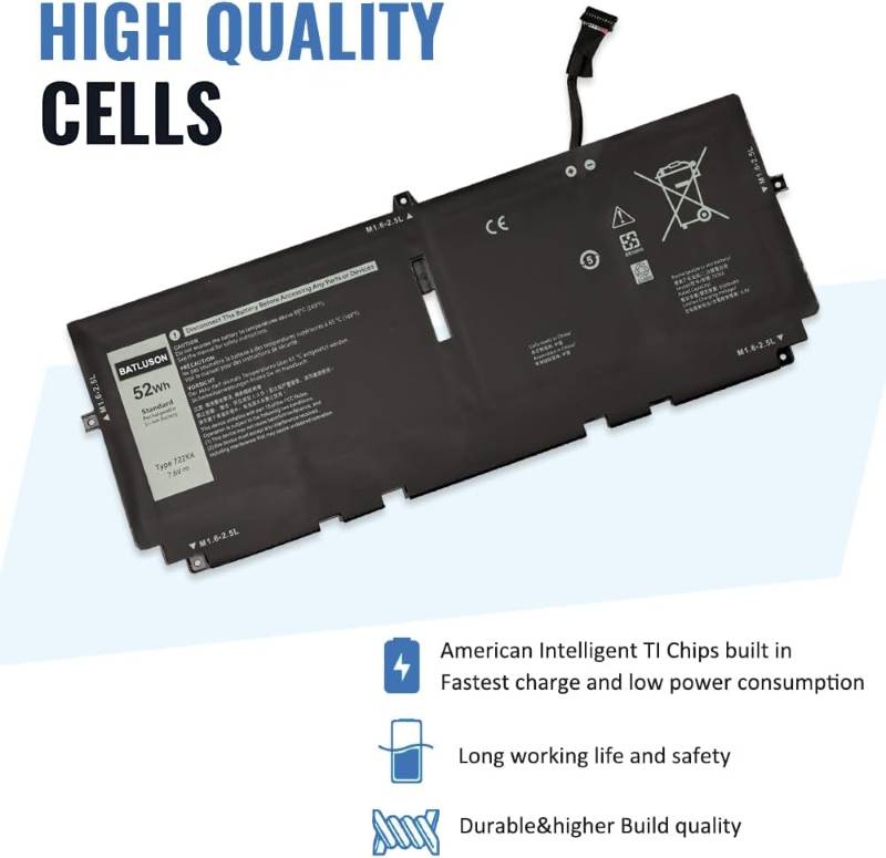 4-51.jpg باتری لپتاپ Dell مدل 722KK برای Dell XPS 13 9300 (2020) - Image 1