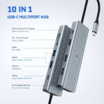 هاب USB C ده کاره با خروجی HDMI 4K مدل HB043 - Image 7