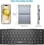 کیبورد بلوتوث تاشو کوچک eSynic کیبورد بی‌سیم مدل HB066 - Image 4