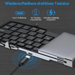 کیبورد بلوتوث تاشو کوچک eSynic کیبورد بی‌سیم مدل HB066 - Image 8