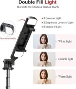 مونوپاد سلفی برند  ASHINER استیک با ریموت و چراغ‌های LED - Image 9