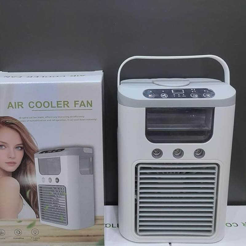 71I6HEZzGiL._AC_SX679_.jpg کولر رومیزی شارژی مدل F14 با مه پاش , 5 سرعته رطوبت ساز - Image 1