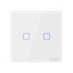 کلید لمسی دو پل سفید سونوف با قابلیت کنترل توسط ریموت RF مدل T2EU2C-TX - Image 10